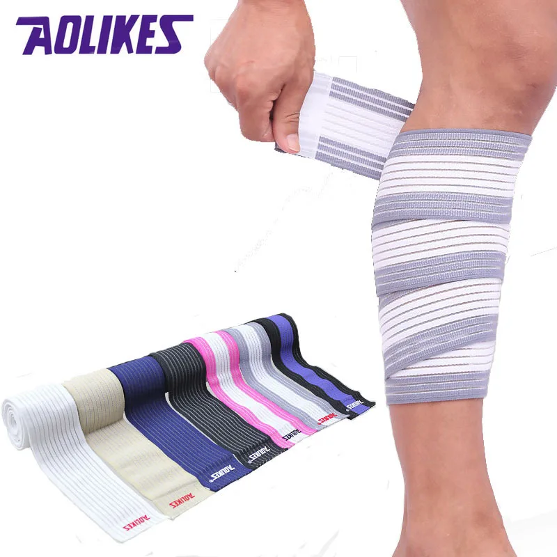 Эластичная бандажная лента AOLIKES 2 шт. 90*7 5 см спортивный поддерживающий наколенник