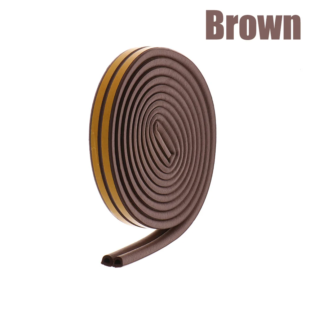 Brown 5/10 м гидроизоляционной ленты для самоклеящейся оконные и дверные профили этиленового пропилен-каучука прокладки уплотнительная лента пены Excluder Звукоизолированные анти-столкновения бытовой техники - Цвет: Brown