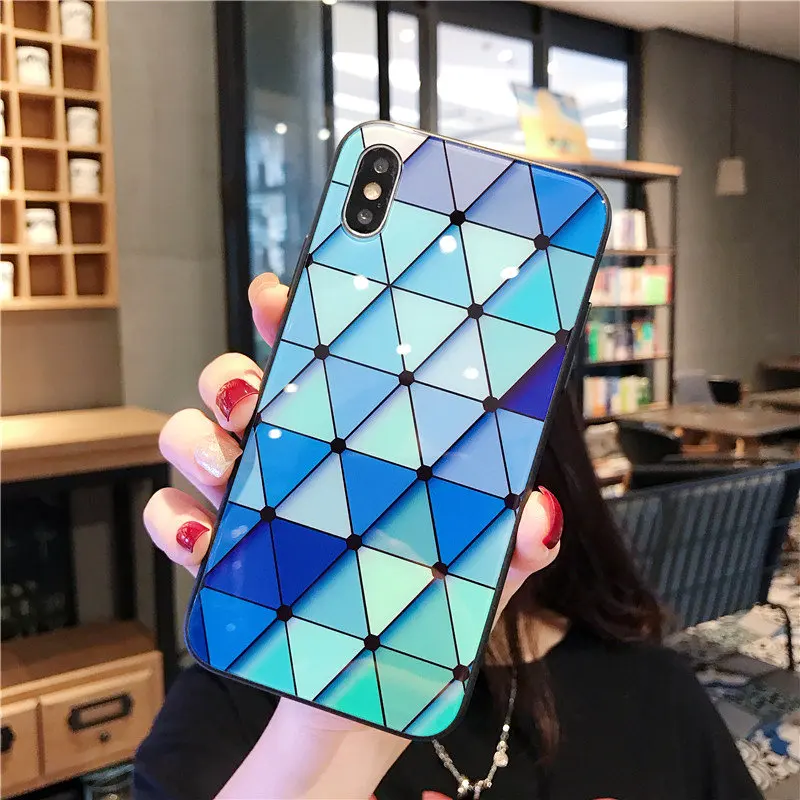 Hyun Mai Lingge Ультратонкий белый стеклянный чехол для Apple iPhone 6 7 8 6S 6SPlus 7Plus 8Plus X XS XR