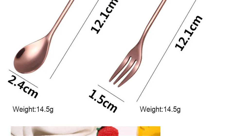 Creative Stainless Steel Fork Spoon Leaf Shape Handle Coffee Cake Dessert Ice Cream Forks Spoons Glossy Household Tableware 1pcs