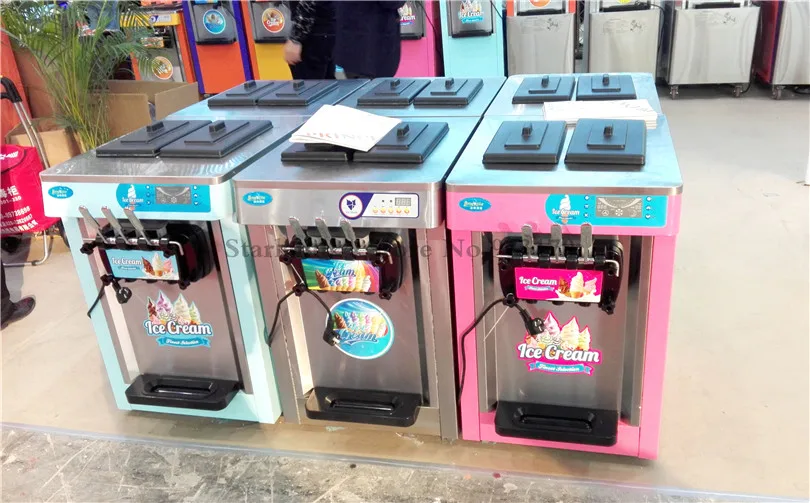 Машина для мягкого мороженого коммерческий аппарат 20 л/час 220 В синий цвет
