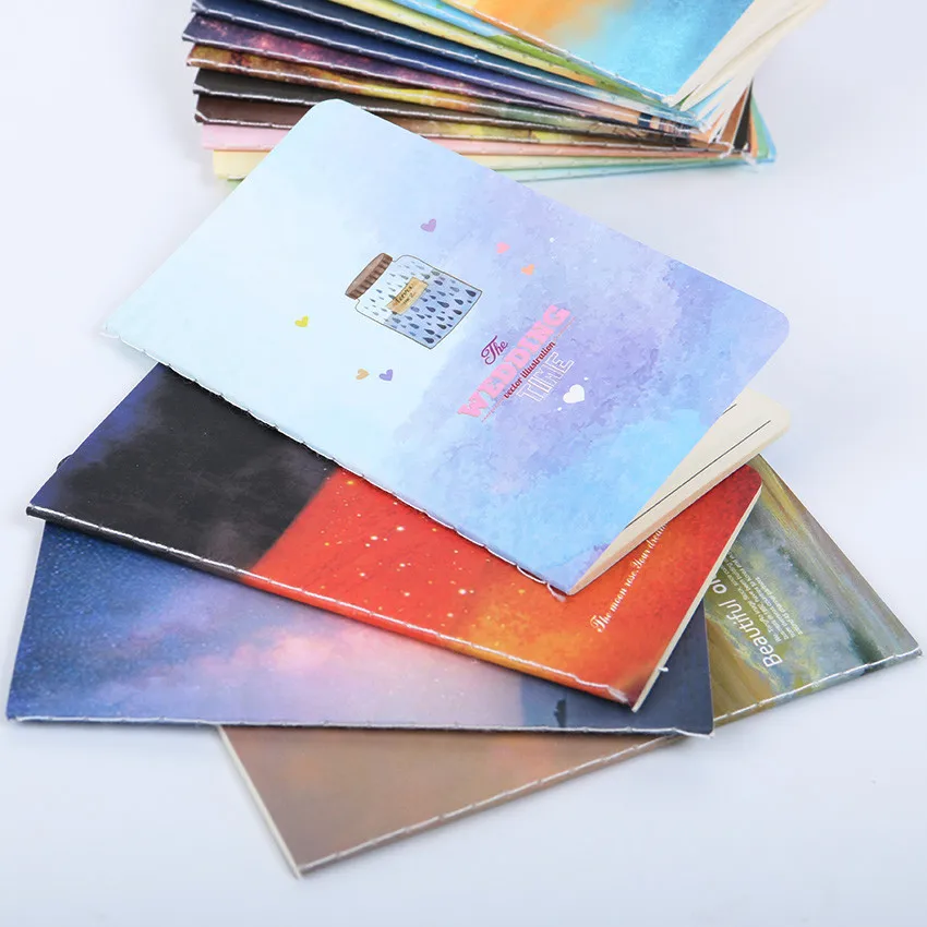 200 шт. Мини Милая Новинка Луна Звезда Вселенная блокнот дневник записывающая