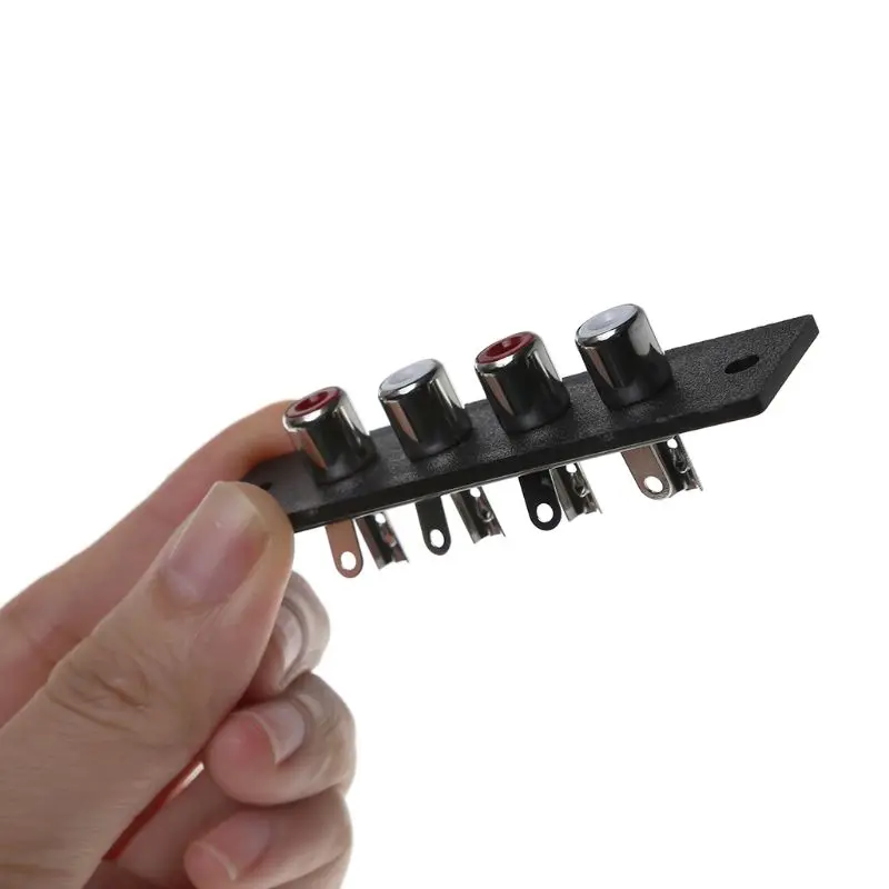 2 шт. 4 полосная RCA панель клемма настенный вход гнездо Аудио Phono Шасси