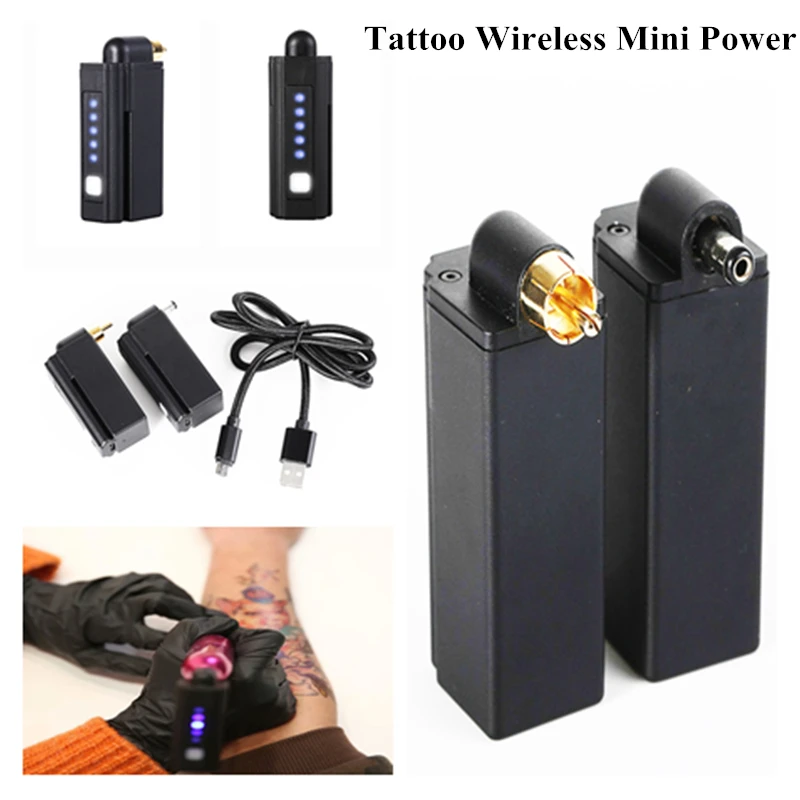 

New! Mini Wireless Tattoo Power Supply RCA DC Connection Available For Tattoo Pen Machine Permanent Makeup Equipment