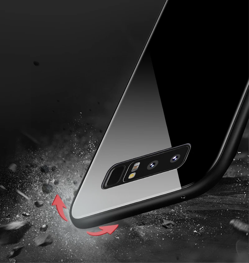 Стеклянный чехол Suntaiho для samsung Galaxy A9 lite Galaxy S8 S9 plus Note9 TPU Edge PC стеклянная задняя крышка S7 A8P J4 J6 J800