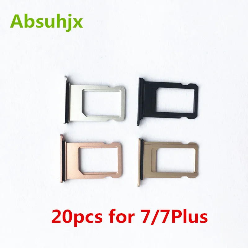 Absuhjx 20 шт лоток для sim карты iPhone 7 6 6S 8 Plus X Держатель слот считывателя адаптер