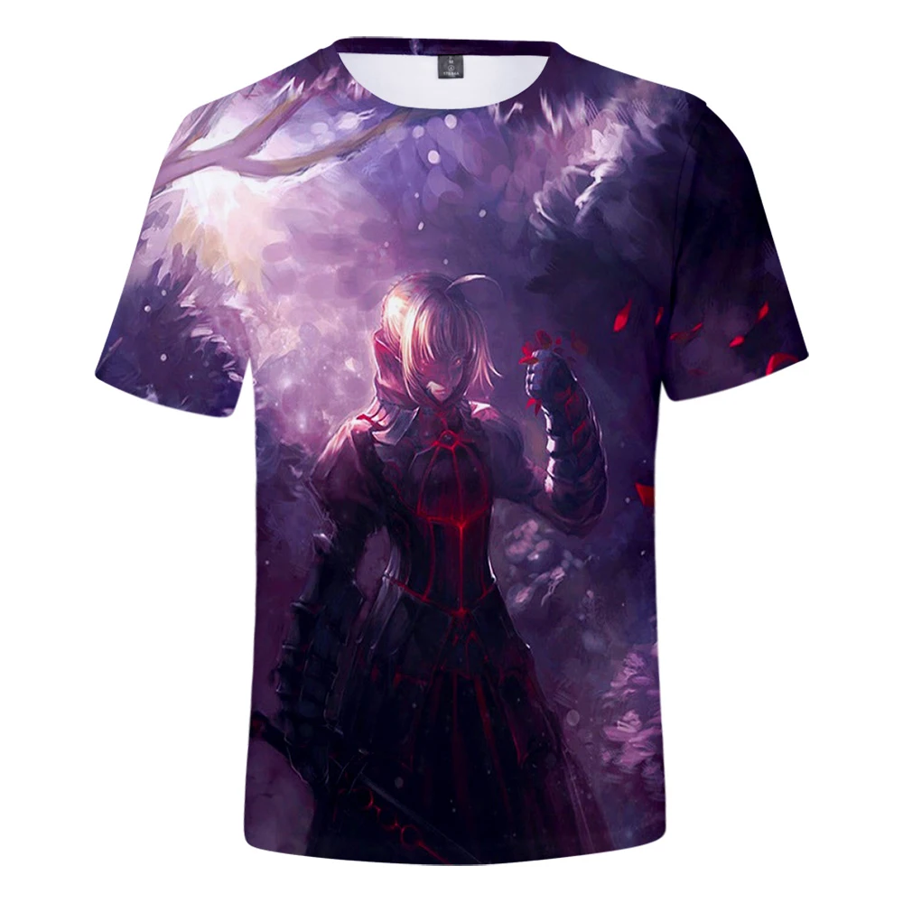 

New Arrival Fate Stay Night T shirt Men/Women Fashion Harajuku Style Anime T-shirt 3D Print Fate Stay Night Men's T-shirts Tees