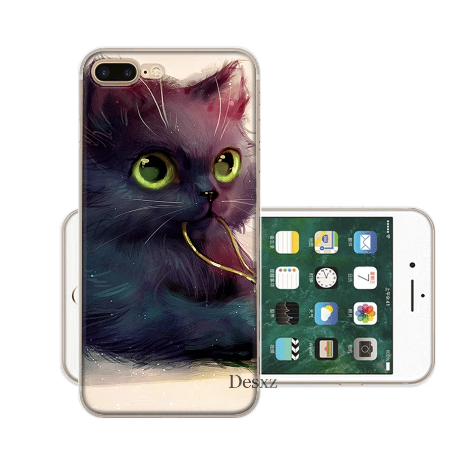 Чехол с милым котом Desxz для iPhone 7 8 6 6s Plus 11 Pro X XR XS Max 5 5S SE |