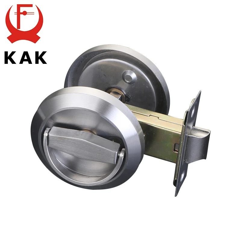 Фото KAK Hidden Door Locks Stainless Steel Handle Recessed Cabinet Invisible Pull Mechanical Outdoor Lock For Fire Proof Hardware №3