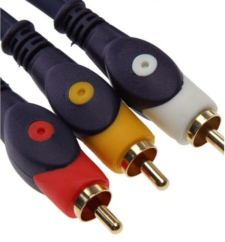 Композитный Аудио Видео AV кабель с 3 RCA штекером на Розничная и оптовая продажа 1 8