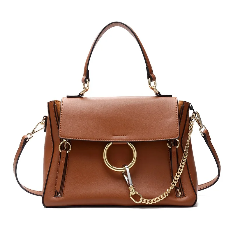 2017 спилок большой металлический круг кольцо лоскут цепи сумки через плечо на