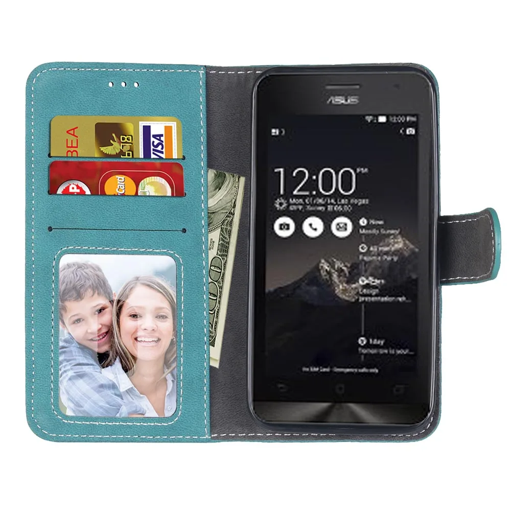 Чехол для ASUS ZenFone C ZC451CG Z007, 4,5 дюйма, чехол для Zenfone C+, бесплатный подарок, флип-чехол-кошелек, сумка для Asus ZenFone C ZC451CG