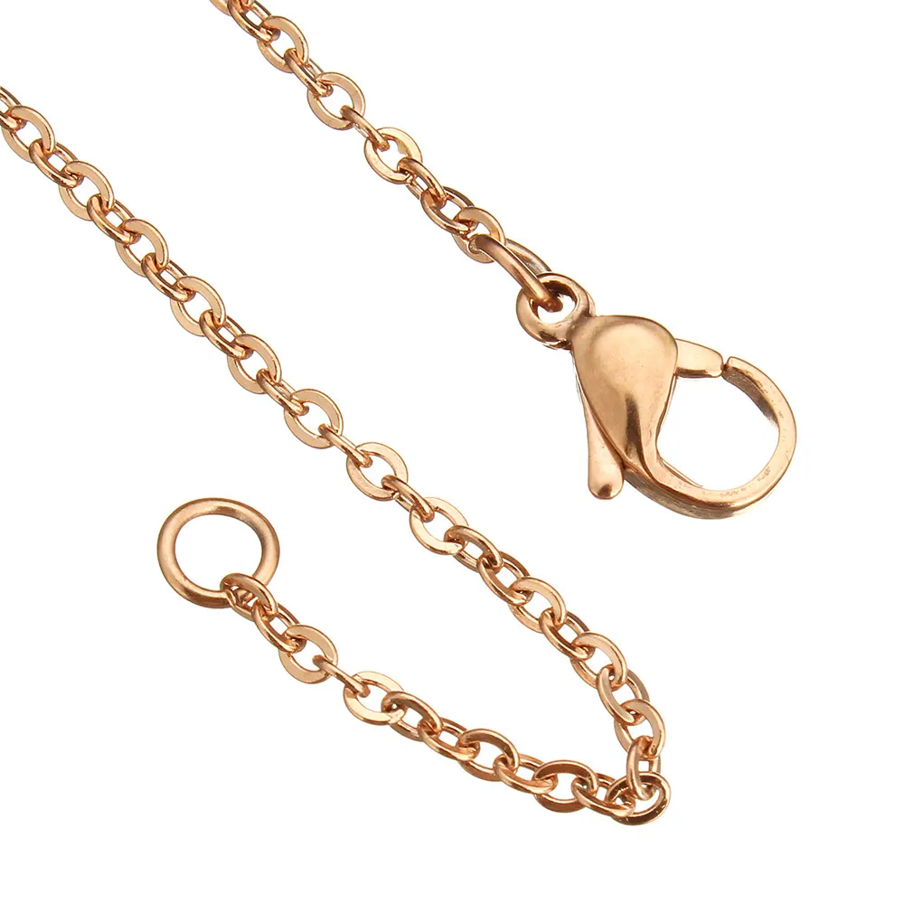 Новинка 2017 ожерелья с подвесками в виде букв из нержавеющей стали цвета розового