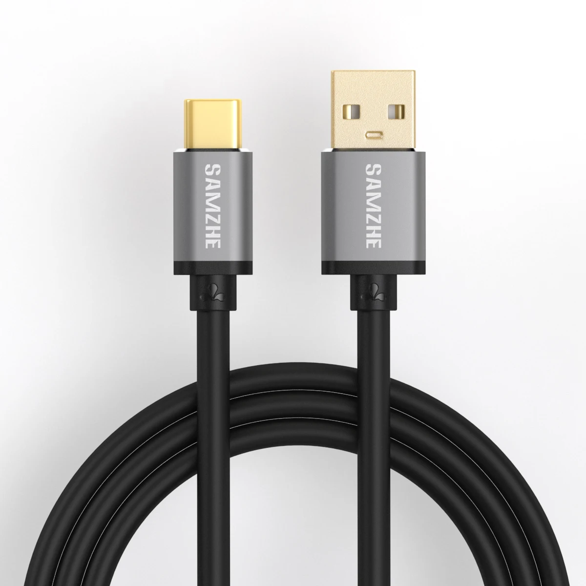 SAMZHE usb type-C кабель для мобильного телефона USB C Реверсивный type-C кабель для быстрой зарядки для Xiaomi mi 4C mi 5 4S OnePlus 2 Nexus 5 5X6 P - Цвет: Черный