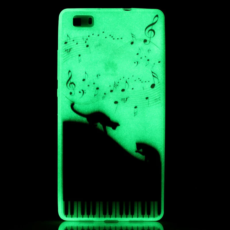 Luxury Luminous Soft Cases for HuaWei P8 Lite Glow in Dark Mandala Clear Printing TPU Silicone Phone Cover Shell Coque P8mini |
