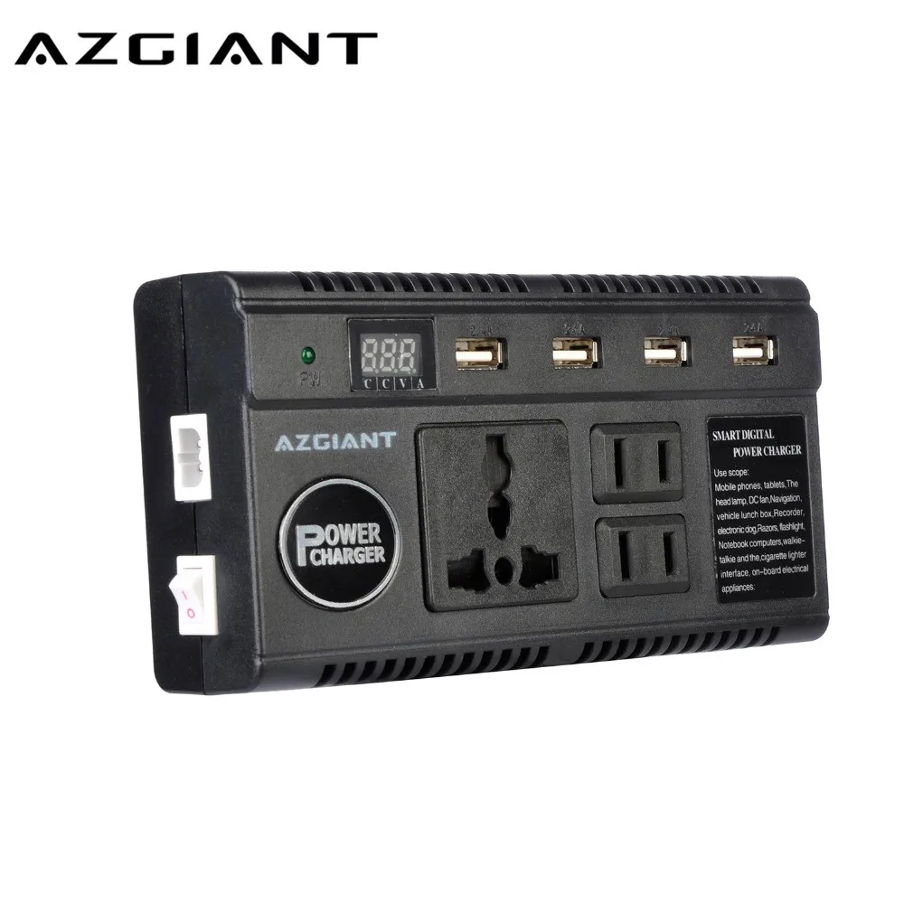 AZGIANT мощность 200 W Инвертор DC 12 В к AC 220 автомобильный преобразователь с 4 Порты и