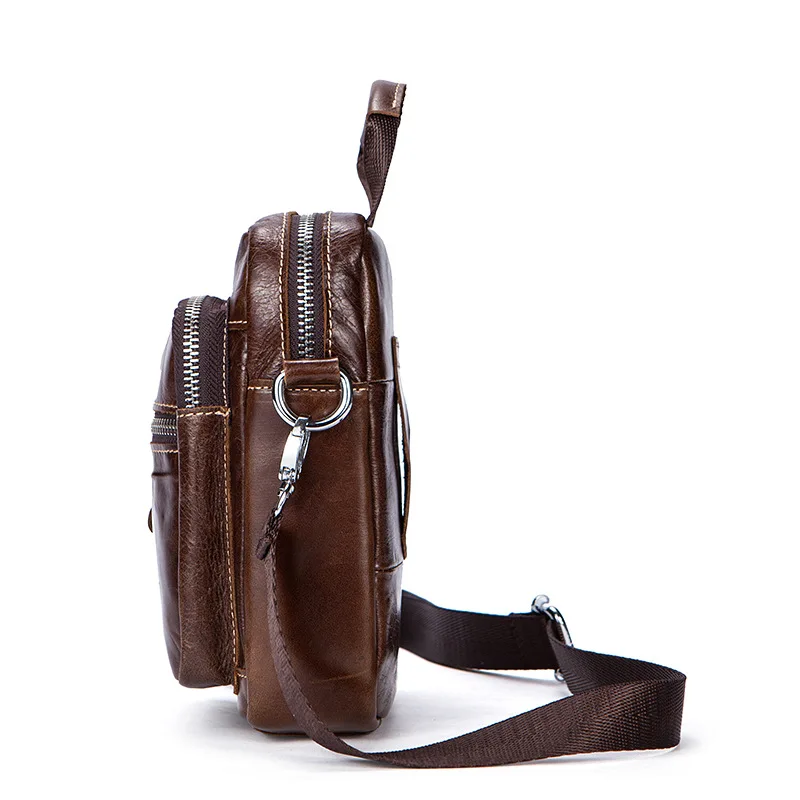 Мужская сумка-мессенджер AETOO кожаная сумка в стиле ретро с кожаным ремнем и