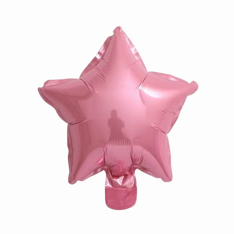 pink 10 шт 10 дюймов пятиконечная звезда фольгированный шар для душа ребенка детский день рождения вечеринка Свадьба Декор поставки детские шары globos - Цвет: pink