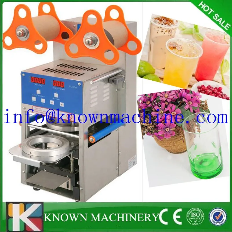 The 110V / 220V Digital full automatic Cup Sealing Machine Boba Tea Coffee Sealer For Beverage Milk 300-500 Cups/hr | Бытовая техника