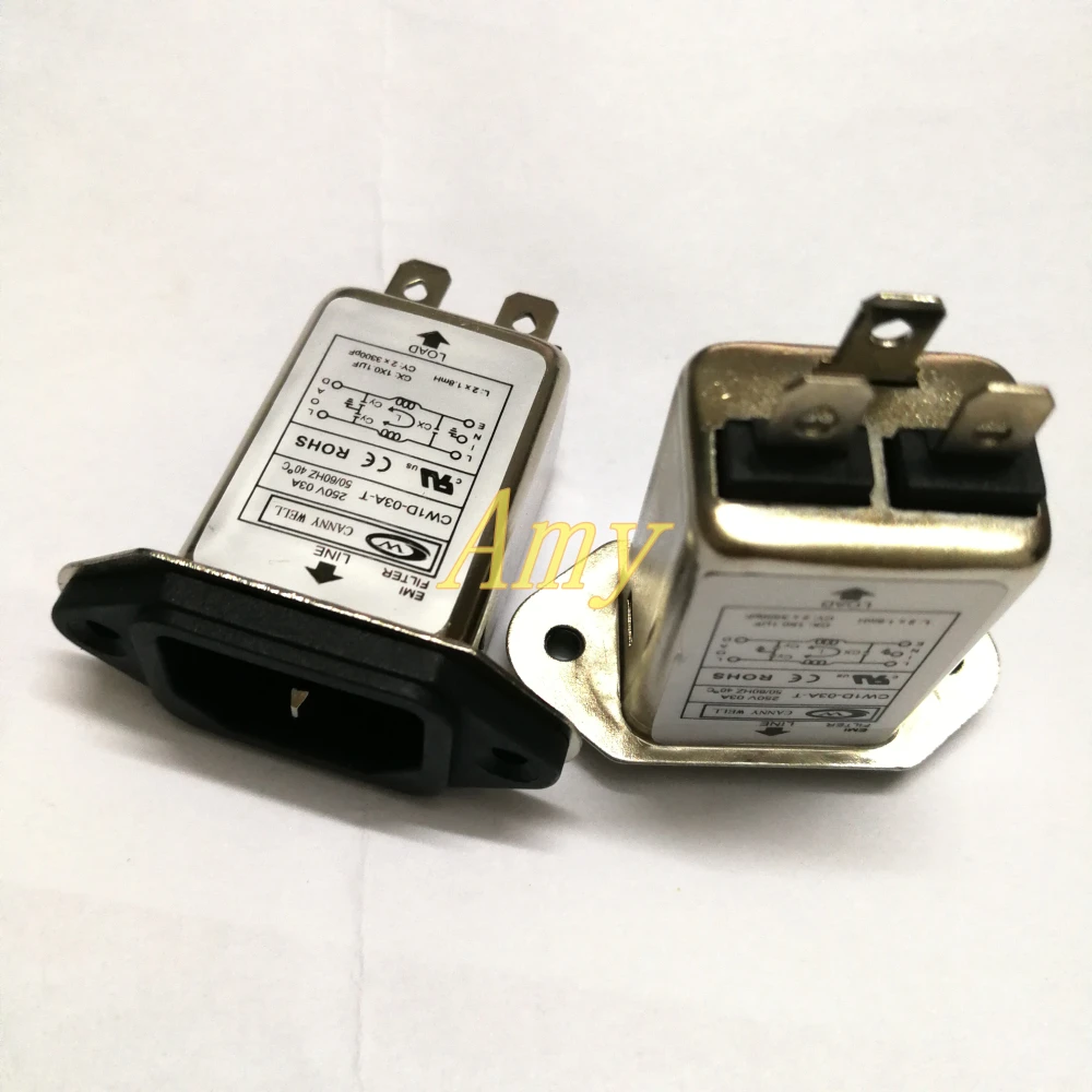 Мощный EMI фильтр CW1D 1A 3A 6A 10A однофазный Т Разъем AC 220 В|emi filter|power emi filterfilter socket |