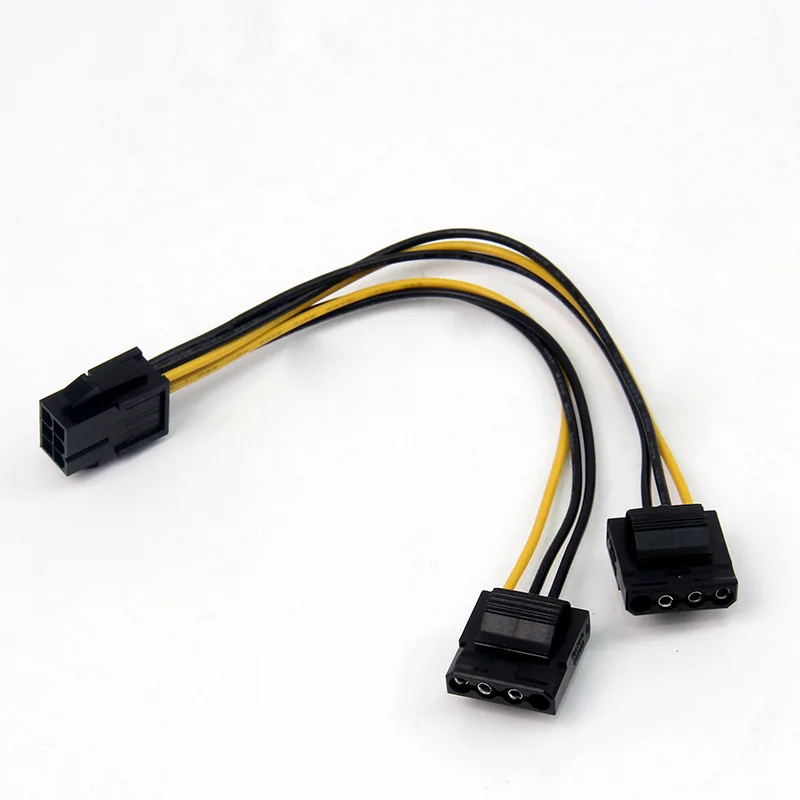 Кабель питания 6Pin Female/Dual 4Pin Female для видеокарты Molex | Компьютеры и офис