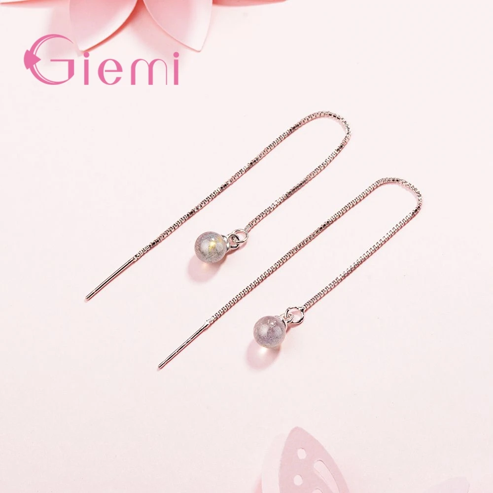 Дизайнерские Модные серьги-цепочки из стерлингового серебра 925 пробы кулон с