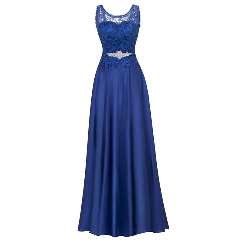 Dressv, темно-синее длинное вечернее платье, дешевое, на шнуровке, без рукавов, для свадебной вечеринки, торжественное платье, ТРАПЕЦИЕВИДНОЕ вечернее платье
