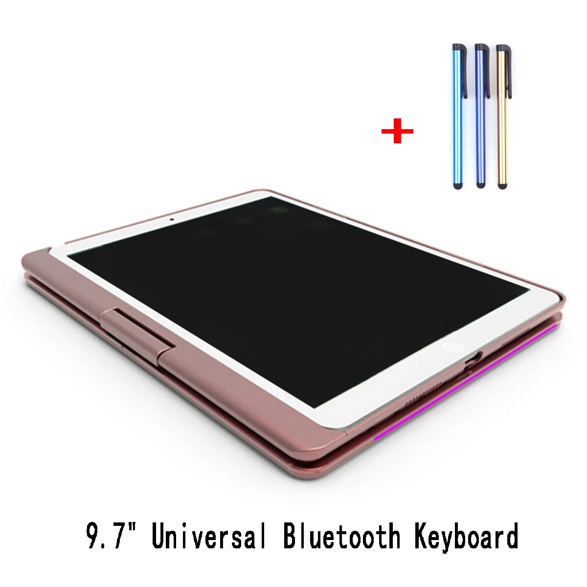 9.7 Для apple iPad Pro 9,7/iPad Air 1/Air 2 9,7 '/10,5' универсальная Складная Bluetooth беспроводная клавиатура откидная Складная подсветка - Цвет: 9.7