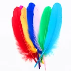 Натуральные белые гусиные перья 15-20 см, 6-8 дюймов, перо для рукоделия, декоративные аксессуары, шлейф, украшение для дома и свадьбы, сделай сам, 50 шт.