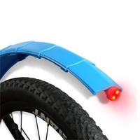 telescopic folding bicycle fenders mtb front rear mud guards quick release bike fender wings with taillight bicycle accessories