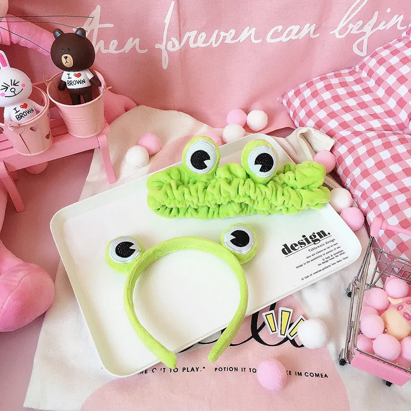 

2019 New Women Spring Headband Creative frog eye Elastic Hair Bands Soft Solid Girls Hairband Hair Accessories