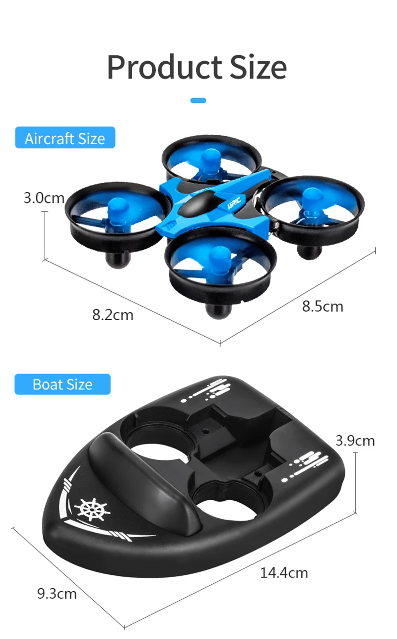 Оригинальный Новый JJRC H36F 2 4G автомобиля Drone лодка 3in1 Многофункциональный водяной