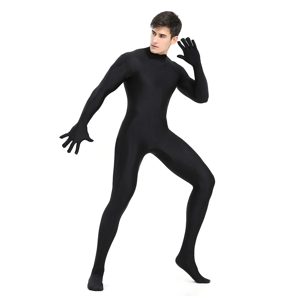 AOYLISEY черный спандекс Zentai для всего тела Облегающий комбинезон унисекс костюм