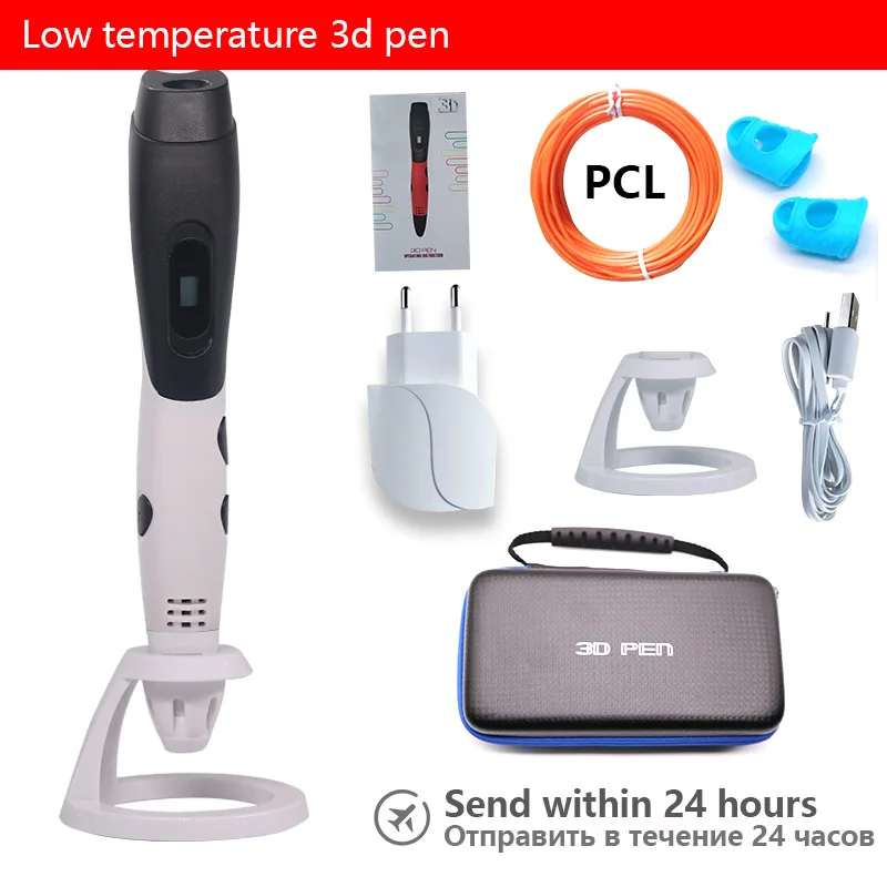 3. only White pen Низкотемпературная 3D Ручка, 3D Ручка для принтера с 1,75 мм pcl нитью, 3D волшебная ручка, USB Chager, Детские Лучшие Обучающие инструменты, 3D Doodler - Цвет: 3. only White pen