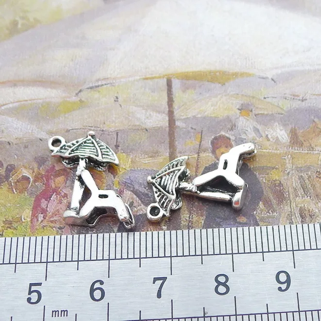 50 шт. очаровательное пляжное кресло pendant11 * 24 мм 1 3 г антикварное серебро ручная
