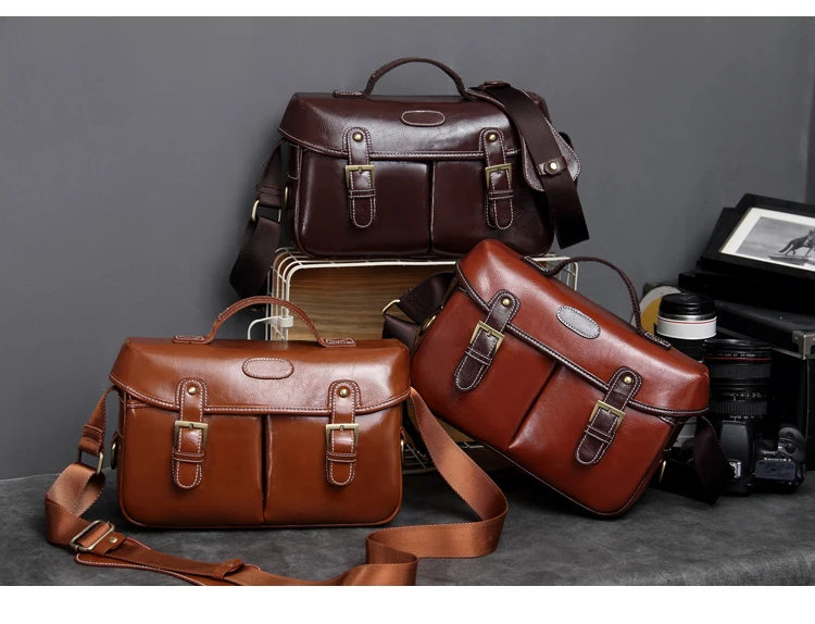 Roadfisher из искусственной кожи винтажная сумка через плечо для камеры дорожная сумка Вставка подходит для Canon Nikon D7200 D3400 D810 Pentax sony DSLR SLR