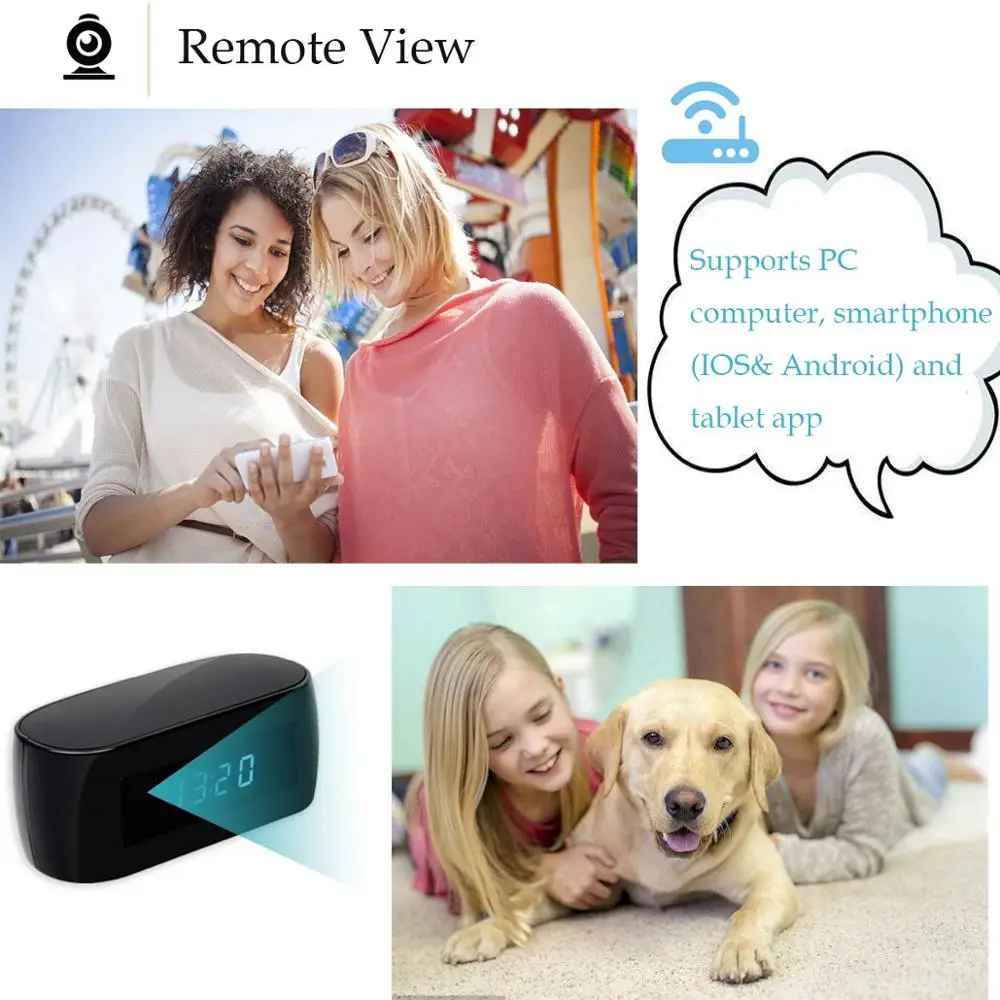 Volemer Z16 HD 1080P ночное видение беспроводной Wi Fi электронные часы камера IP удаленно