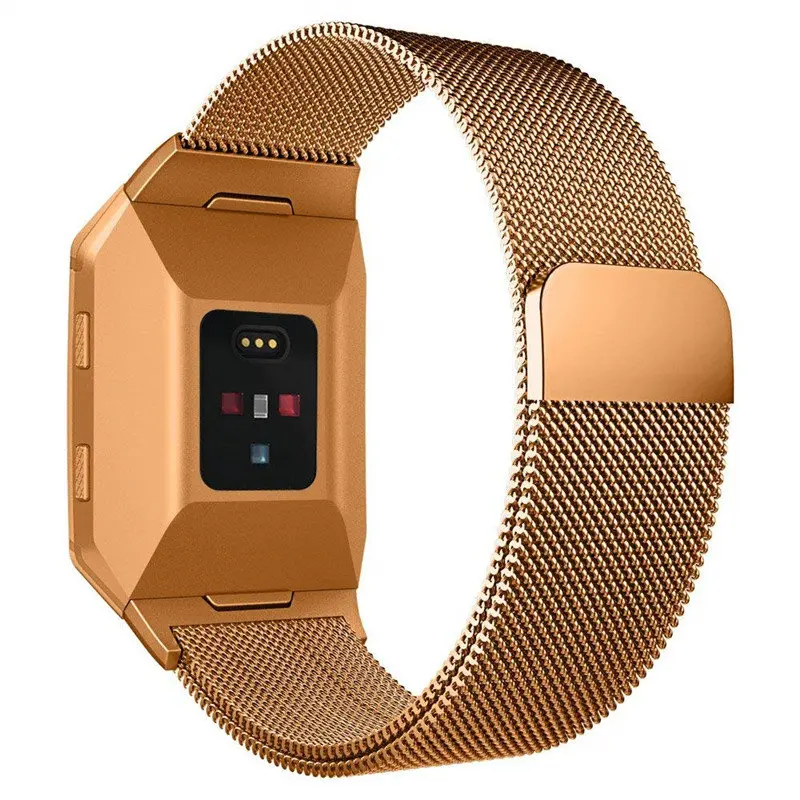 Gold GXV Stainless Steel Milanese Magnetic Fitbit Ionic Replacement Sprot Strap Accessories for Ionic Fitbit Smart Watch Women Men - Цвет: Gold