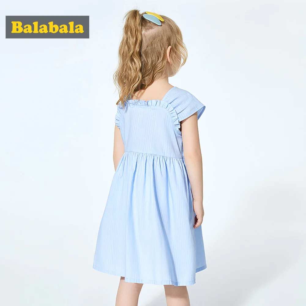 BalabalaChildren's wear платья с открытыми плечами для девочек на лето 2019 Новое Детское