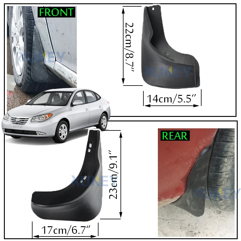 Литые Брызговики в стиле OE для Hyundai Elantra HD 2007 2010 брызговики бритвы Стайлинг