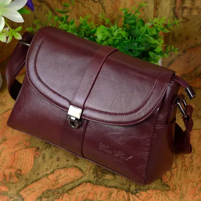 purplish red CHEERSOUL, женские модные сумки из воловьей кожи, женская сумка-почтальон из натуральной кожи, Женская стильная сумка, сумка на плечо для женщин - Цвет: purplish red