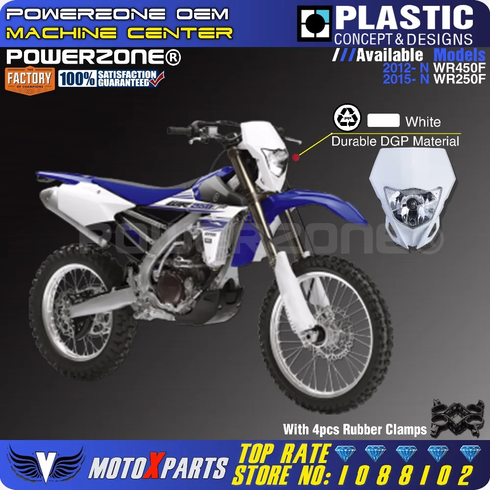 Фара для мотоцикла Powerzone универсальная фара YAMAHA WR250F 2015 2018 WR450F MX Enduro CRF YZF DRZ KLX|headlamps