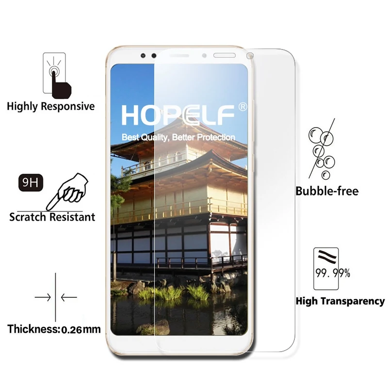 2 шт. защита для экрана HOPELF Xiaomi Redmi 5 закаленное стекло на телефон защитное Plus|screen