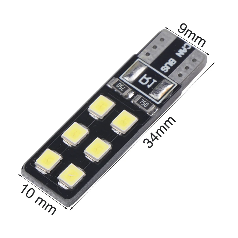 1 шт. T10 W5W Автомобильный светодиодный светильник с can-bus 12 Светодиодный s 3528 SMD просвет светильник лампа для чтения 194 168 2825 Лампа сигнала светильник белый 12V