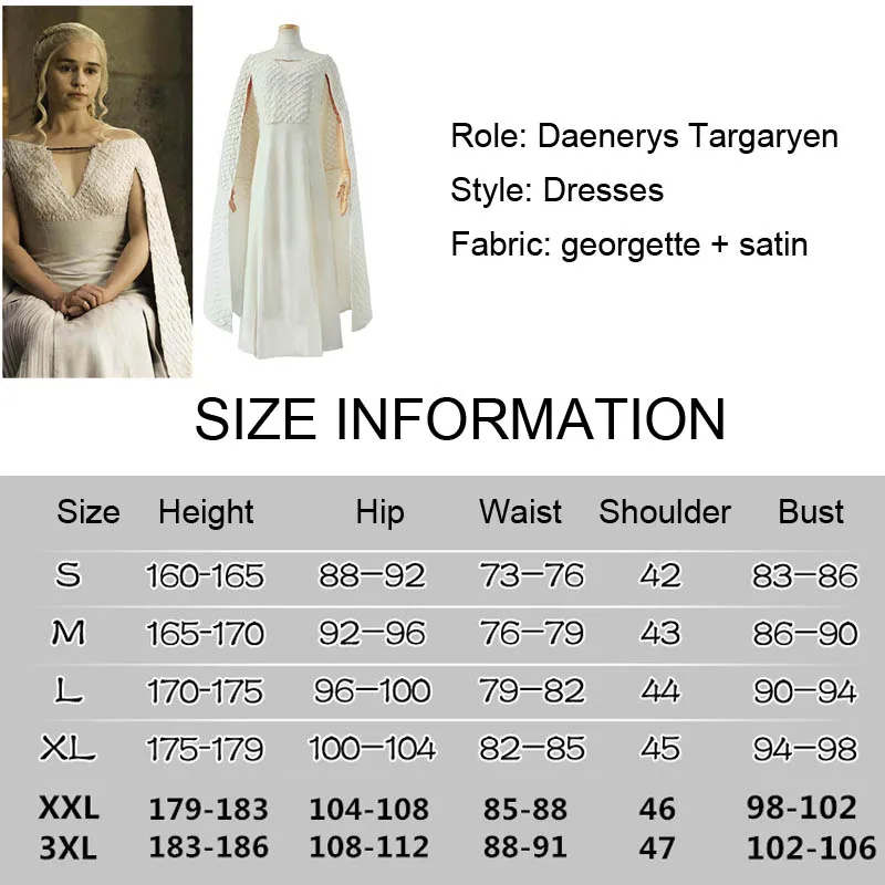 Cosroad Daenerys Таргариен костюмы Игра престолов 5 косплей парик платья на Хэллоуин