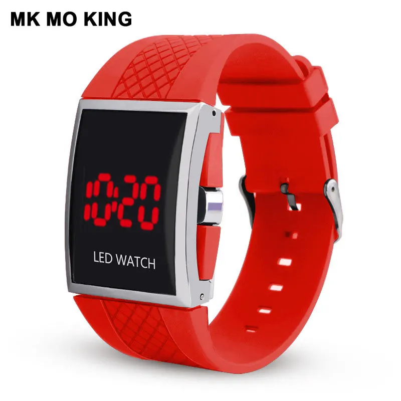 Спортивные часы mk для мужчин и женщин цифровые наручные с LED подсветкой пар|Часы