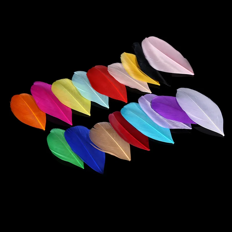 dark color mix Натуральные перья, цветные, 4-8 см, лебедь, перья, для рукоделия, свадьбы, украшения дома, серьги, ювелирные аксессуары, 50 шт - Цвет: dark color mix