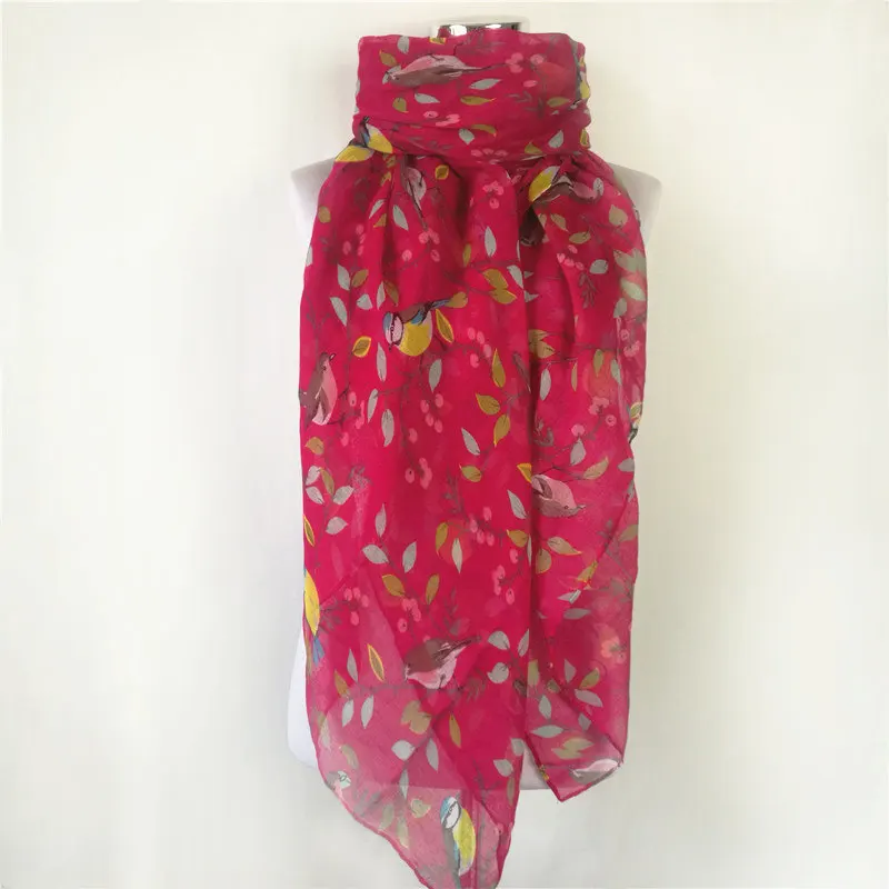 

Hot sale Warm Women scarf Flower spring Scarf Female floral Print Chevron animal print Scarves bird Long scarf women Shawl Wrap