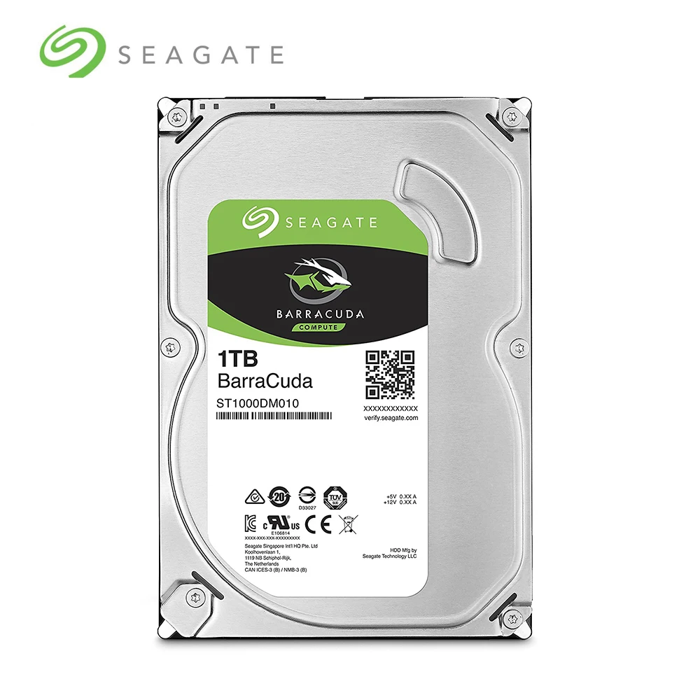 Seagate 1 ТБ баракуда Настольный ПК жесткий диск SATA 6 ГБ/сек. 32 Мб 7200 об/мин Кэш 3 5