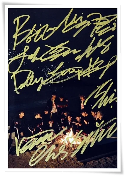 Seventeen с именной подписью группы фото 4*6 12